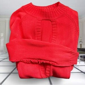 NWT Somedays Lovin Cloudy Nights Keyhole Knit Sweater Dress in Tangerine 🍊